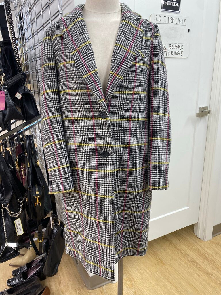 Top Shop plaid midi coat 6