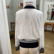 Load image into Gallery viewer, Coco Y Club lace zip up top/light jacket L
