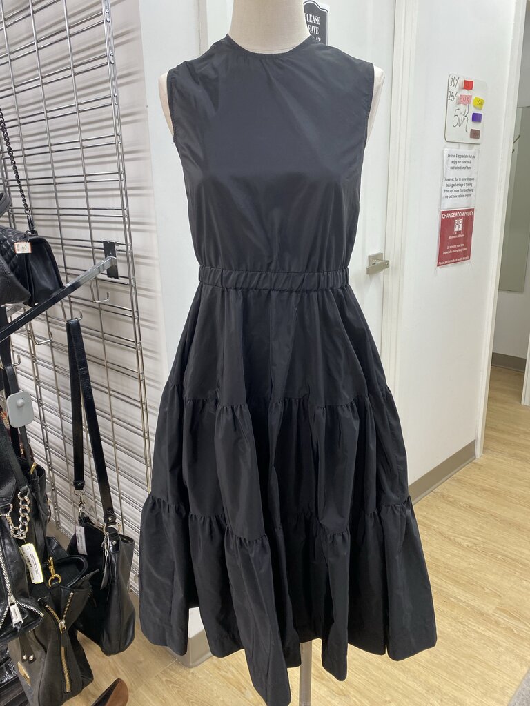 Blanc Noir nylon tiered dress XS
