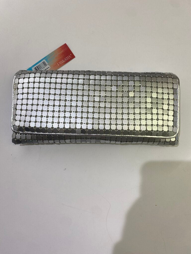 Pink Stix chainmail evening bag NWT