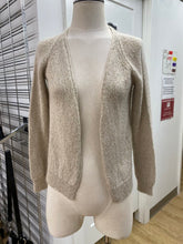 Load image into Gallery viewer, Massimo Dutti metallic/mohair/blend open cardi XS
