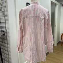 Load image into Gallery viewer, Desigual embroidered striped button up M
