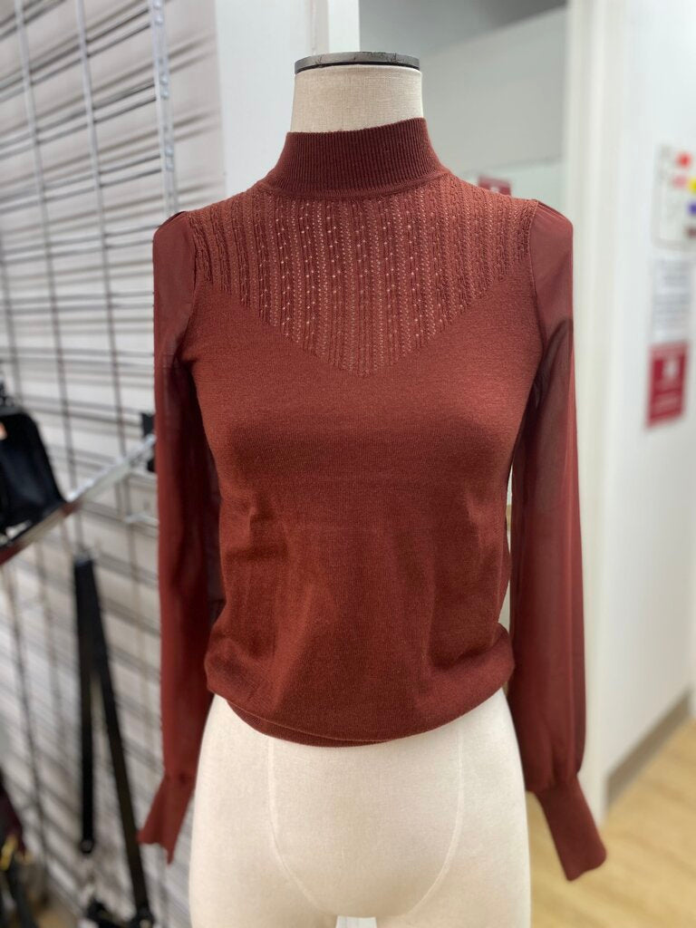 RW&CO knit/sheer top XXS