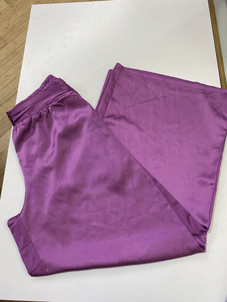 Viens Avec Moi satin wide leg pants NWT S
