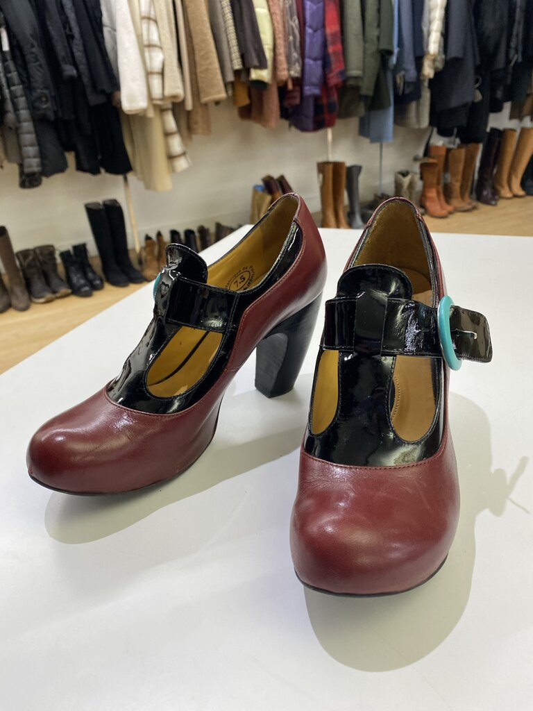 John Fluevog Arbus T-strap platform shoes 7.5