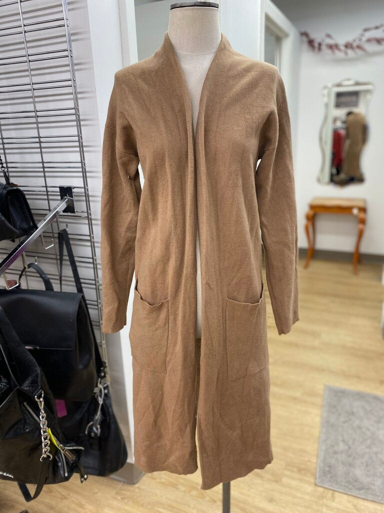 Babaton wool/blend long open cardi M