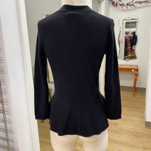 Load image into Gallery viewer, Banana Republic wool blend v neck peplum sweater M

