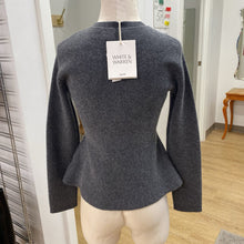 Load image into Gallery viewer, White + Warren wool cashmere peplum sweater XS (NWT
