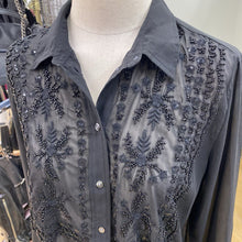Load image into Gallery viewer, Gap beaded sheer top XS
