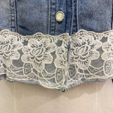 Load image into Gallery viewer, Semi-crop denim jacket S
