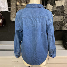 Load image into Gallery viewer, LL Bean plaid lined denim top M
