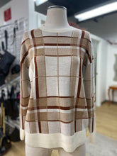 Load image into Gallery viewer, Babaton plaid merino wool sweater XS
