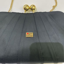 Load image into Gallery viewer, Love Moschino kiss lock satin clutch
