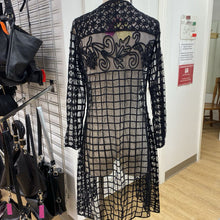 Load image into Gallery viewer, Kroshetta Hand Made Knitwear mesh duster NWT S
