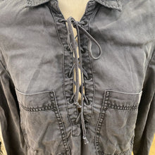 Load image into Gallery viewer, Free People lace up tencel top M
