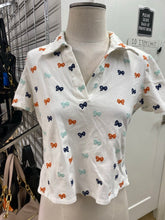 Load image into Gallery viewer, Maeve embroidered bows top XS
