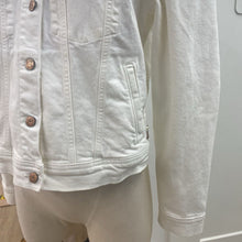 Load image into Gallery viewer, Gap puff shoulder denim jacket NWT L
