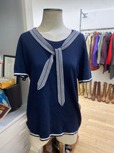 Load image into Gallery viewer, Alison Sheri tie neck knit top XL
