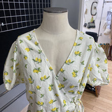 Load image into Gallery viewer, Primark lemon print wrap top 14
