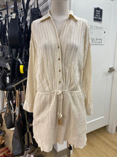 Load image into Gallery viewer, Zara crinkle cotton/crochet dress L
