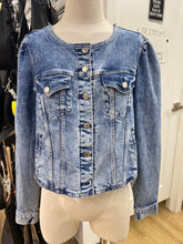Load image into Gallery viewer, Gap collarless denim jacket L

