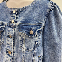 Load image into Gallery viewer, Gap collarless denim jacket L
