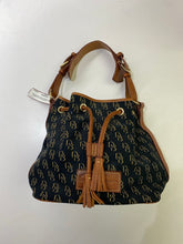 Load image into Gallery viewer, Dooney &amp; Burke canvas/leather bucket bag *As Is-small marks on inside
