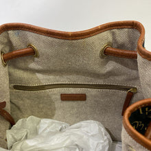 Load image into Gallery viewer, Dooney &amp; Burke canvas/leather bucket bag *As Is-small marks on inside
