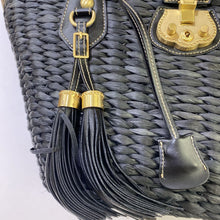 Load image into Gallery viewer, Talbots vintage straw leather bag
