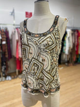 Load image into Gallery viewer, Lucky Legend vintage silk beaded top XS
