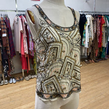 Load image into Gallery viewer, Lucky Legend vintage silk beaded top XS
