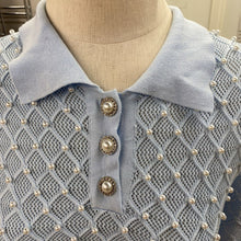 Load image into Gallery viewer, Lizette Collection pearl detail knit top S
