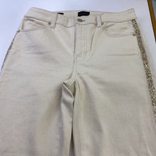 Load image into Gallery viewer, Talbots jeans with gold sequins sides 4
