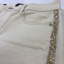 Load image into Gallery viewer, Talbots jeans with gold sequins sides 4
