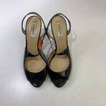 Load image into Gallery viewer, L.K. Bennett patent peep toe sandals 39

