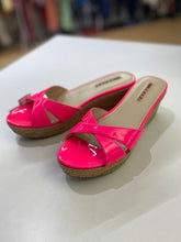 Load image into Gallery viewer, Prada patent cork wedges 38 *As Is-small marks
