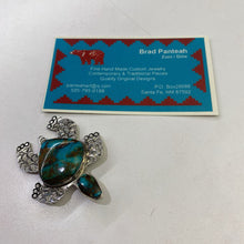 Load image into Gallery viewer, Brad Panteah Native American Zuni Made Turtle Pin/Pendant (retails for $450)
