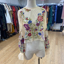 Load image into Gallery viewer, Anthropologie mesh/embroidered top NWT M
