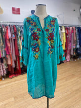 Load image into Gallery viewer, Johnny Was embroidered ramie dress M
