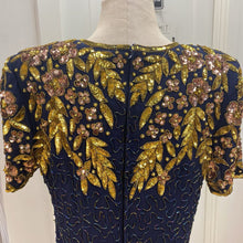 Load image into Gallery viewer, Night Vogue vintage beaded/silk dress NWT XL
