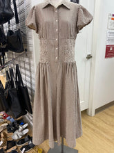 Load image into Gallery viewer, Maeve gingham wide leg jumpsuit L
