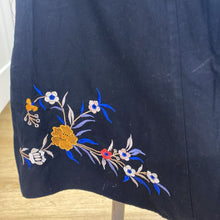 Load image into Gallery viewer, French Connection A-line embroidered skirt 10
