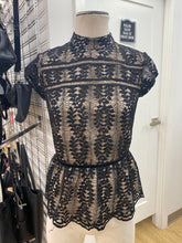 Load image into Gallery viewer, Tristan lace peplum top NWT S
