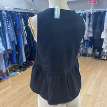 Load image into Gallery viewer, RW&amp;CO linen/blend peplum vest XS
