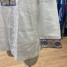 Load image into Gallery viewer, John Mark embroidered linen top S
