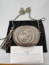 Load image into Gallery viewer, Gucci Metallic Gold Pebbled Calfskin Leather Small Soho Disco Bag
