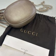Load image into Gallery viewer, Gucci Metallic Gold Pebbled Calfskin Leather Small Soho Disco Bag
