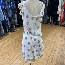 Load image into Gallery viewer, White Grey sunflower dress
