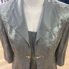 Load image into Gallery viewer, Green Metallic dress with blazer
