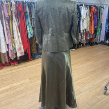 Load image into Gallery viewer, Green Metallic dress with blazer
